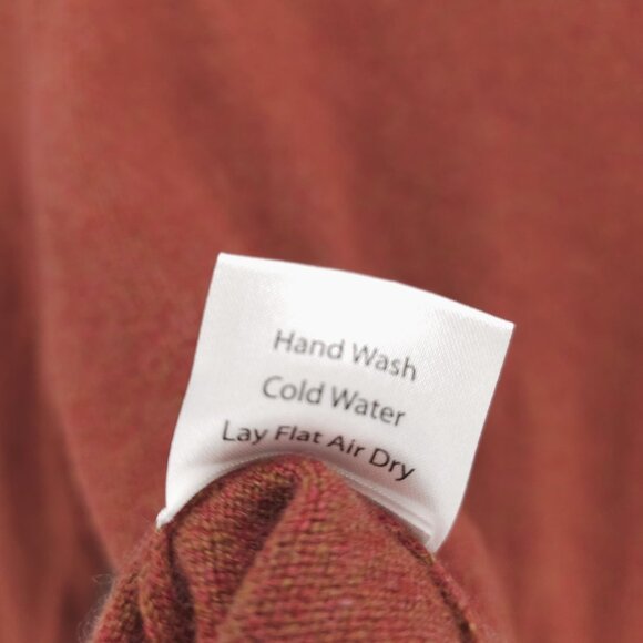 PROPER CLOTH 100% Cashmere Sweater Crewneck Orange Rush Marled Size MEDIUM - Picture 8 of 8